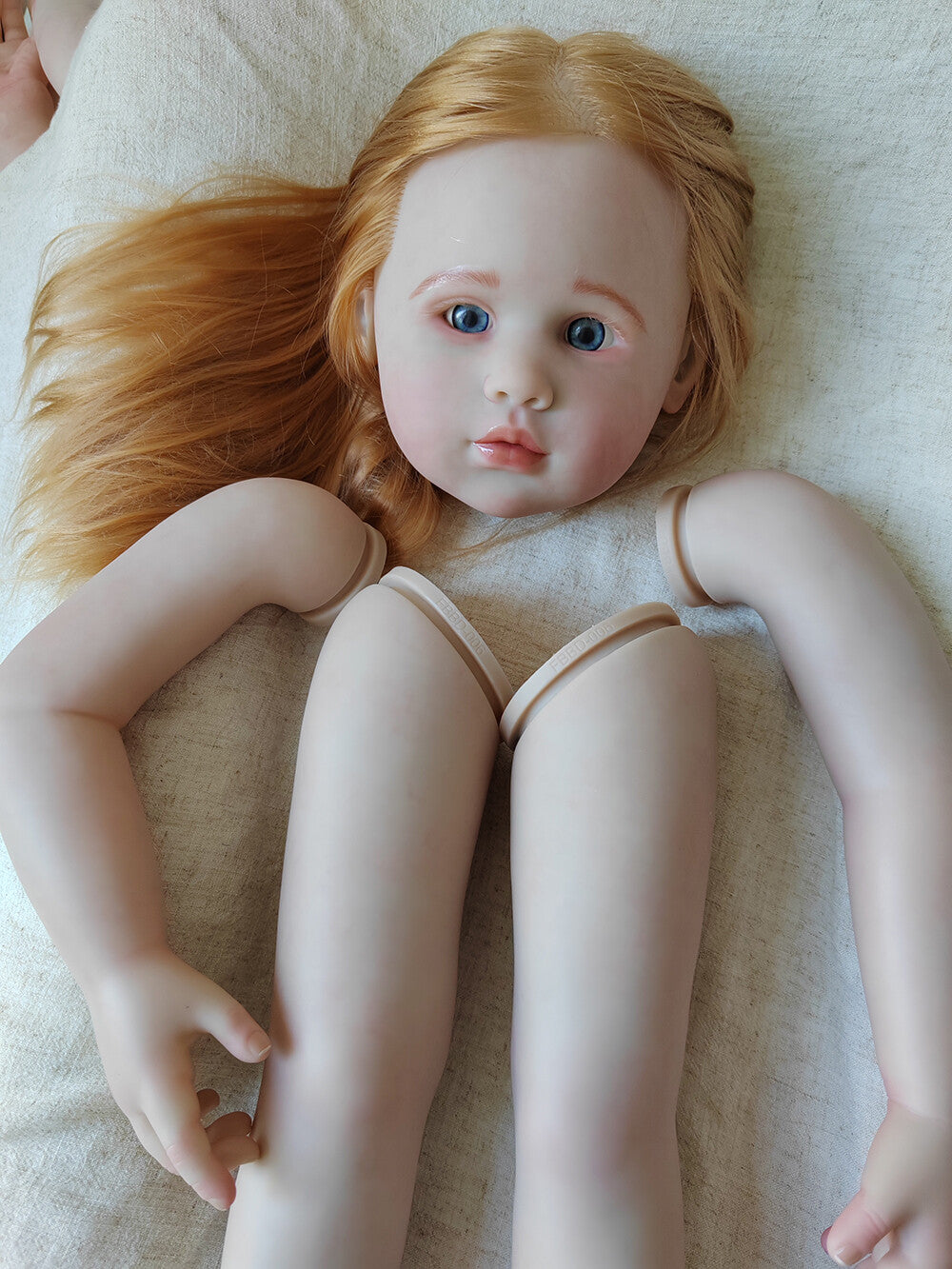 30Inch Painted Reborn Baby Doll Kit Rooted Hair Unassembled Toddler Girl Gifts-