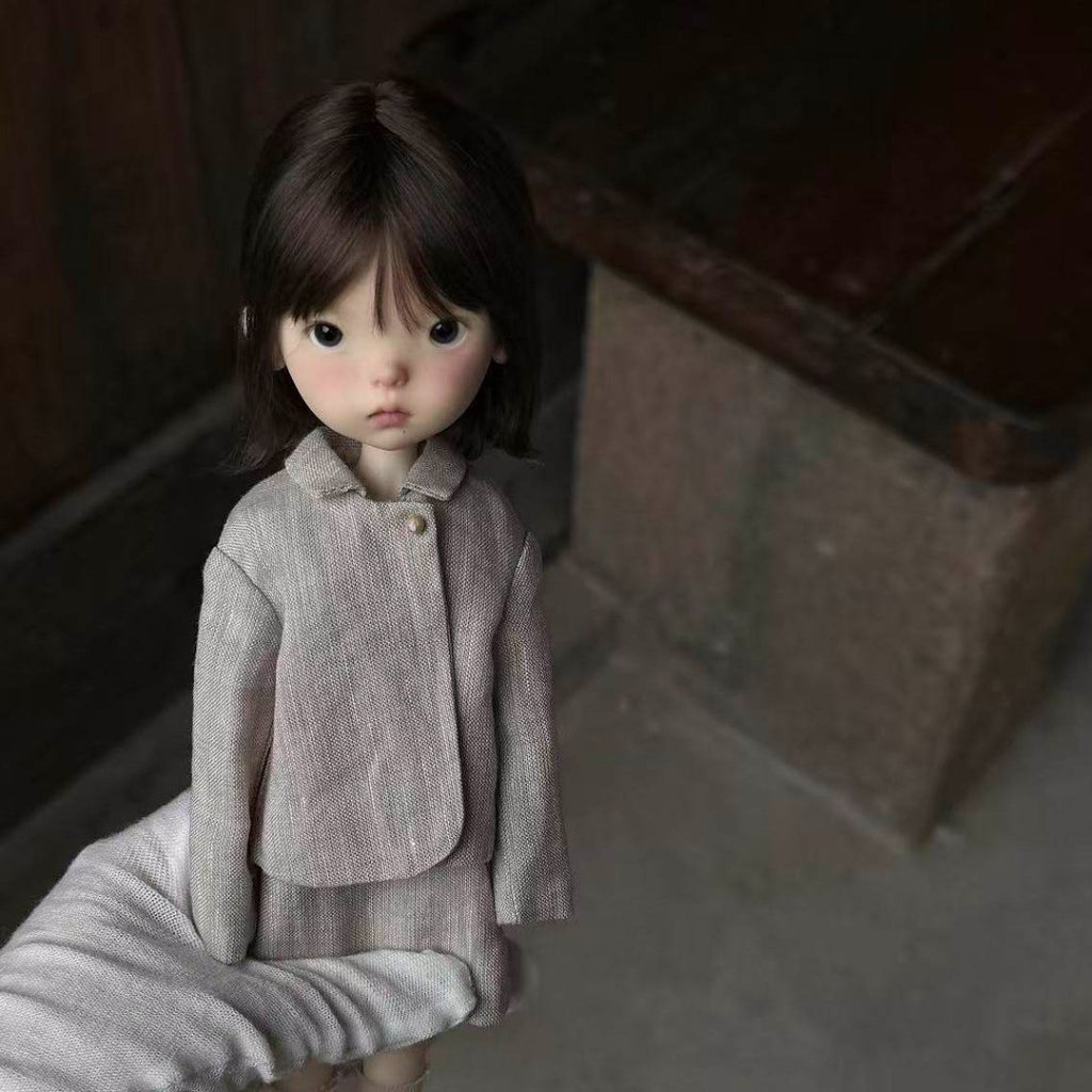 Landoudou Resin 1/6 BJD Doll Jointed Free Eyes Face Makeup Handmade Girl Gifts