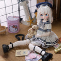 1/4 BJD Doll Resin Full Set/Bare Doll Cartoon Girl Eyes Face up Wig Handmade Toy