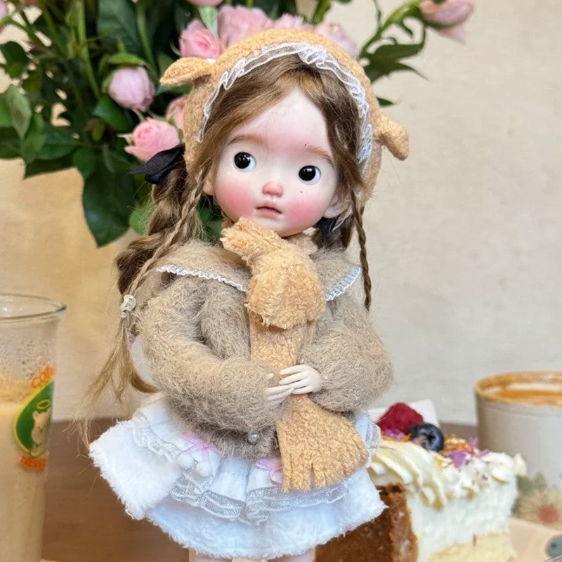 Handmade 1/6 Resin BJD Doll Ball Jointed Lovely Girl Face makeup Eyes Toys Gift