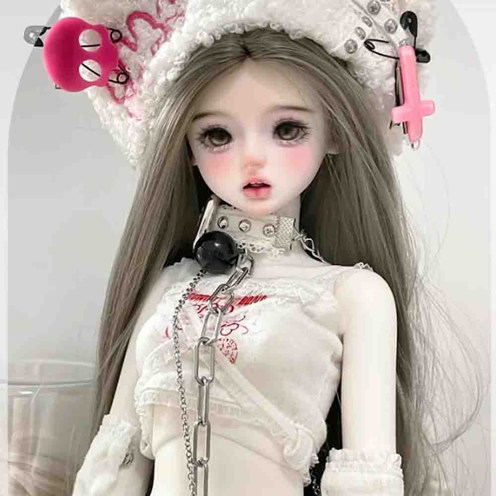 BJD 1/4 Doll SD Resin Joint Eyes Face Makeup Goddess Girl Female Bare Doll Gift