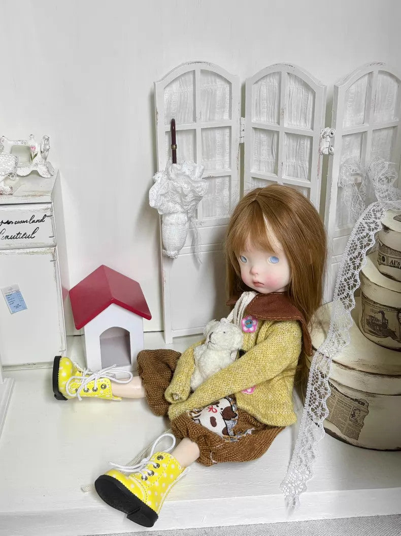 Full Set BJD Doll 1/6 Landoudou Face Make UP Wig Clothes Outfits Shoes Girl Gift