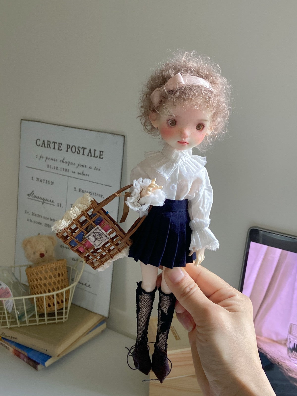 1/6 BJD doll ob22 ob24 For Blythe Doll Long Sleeve Shirt Skirt Stockings Clothes