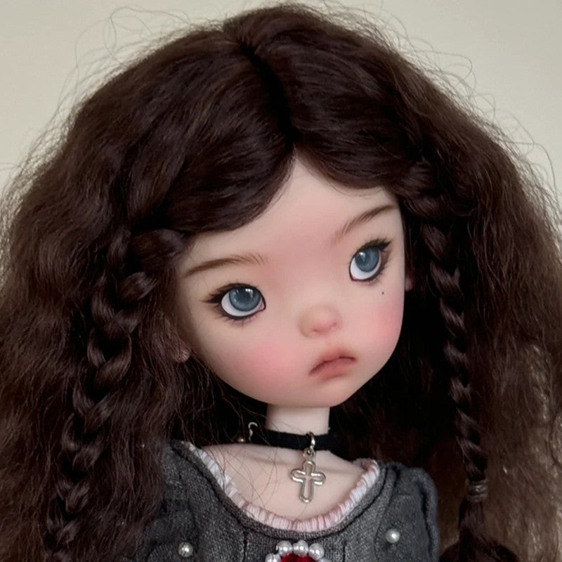 Landoudou 1/6 BJD Doll Resin Joint Bare Doll Eyes Face Makeup Handmade Girl Gift-