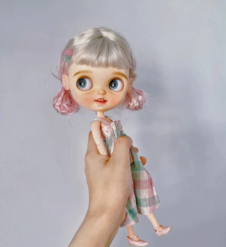 for blythe 1/6 BJD doll ob24 22 BJD Camisole Skirt Floral Plaids Suspender Dress