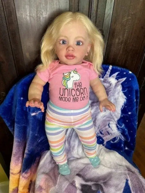 Artist Custom Made Reborn Baby Pippa Standing Girl 26in Girl  Toddler Hand-Rooted Hair Toys Gift-