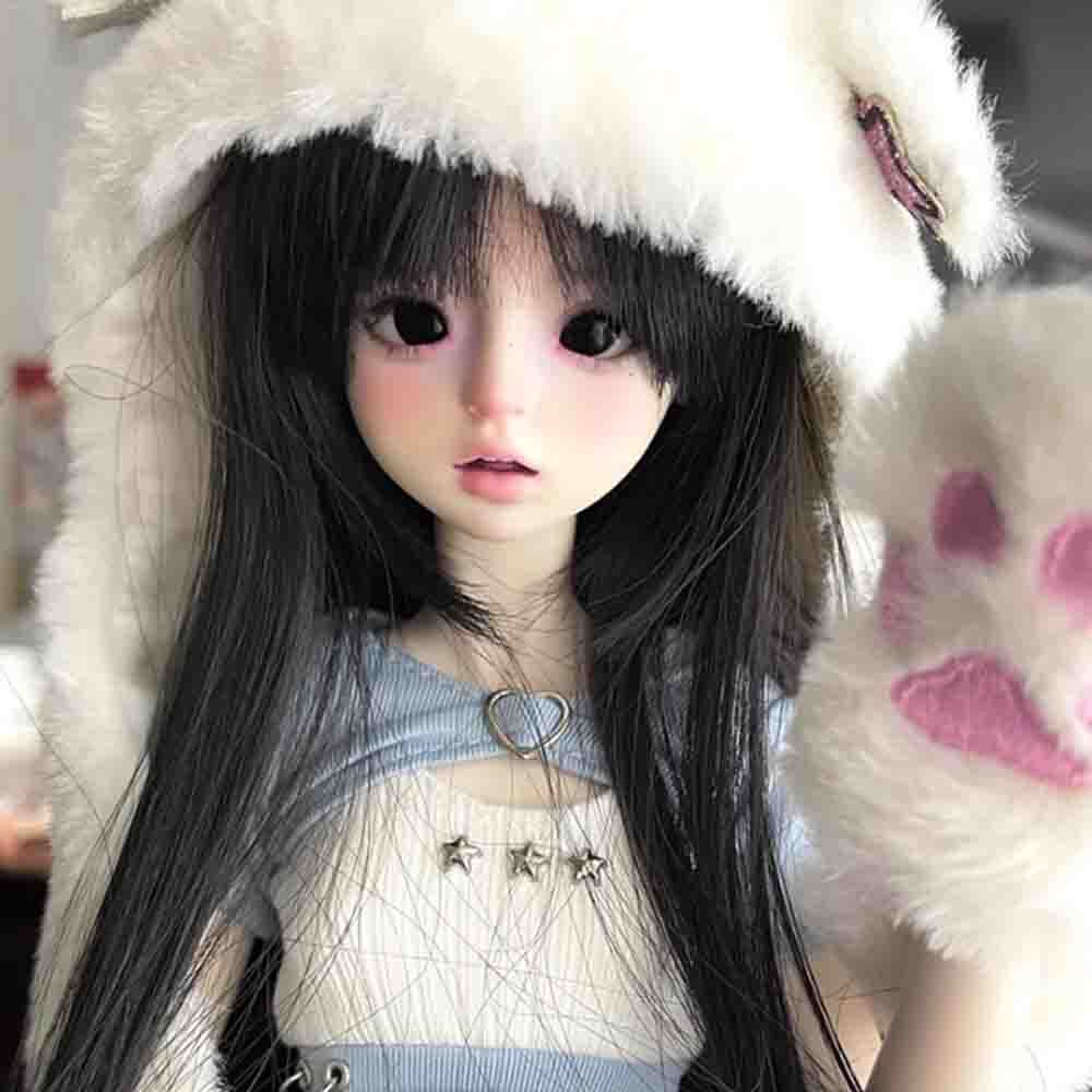 BJD 1/4 Doll SD Resin Joint Eyes Face Makeup Goddess Girl Female Bare Doll Gift
