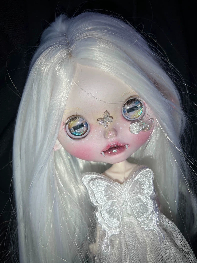 Custom Handmade Blythe Dolls With Outfits Wig Eyes Demon Faceup YMY24 BJD Doll