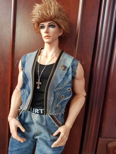 1/3 Bjd Doll Big Male Boy Dolls Man Free Eyes with Face Make Up Tan Skin Gift
