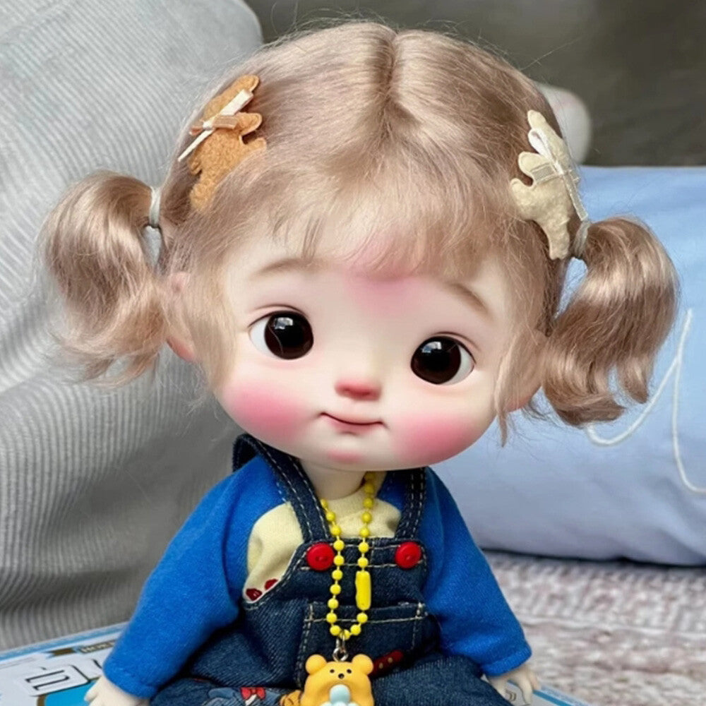 SD Ball-Jointed Resin 1/8 BJD Doll Naked Body Girl with Big Head Cute Eyes Gifts