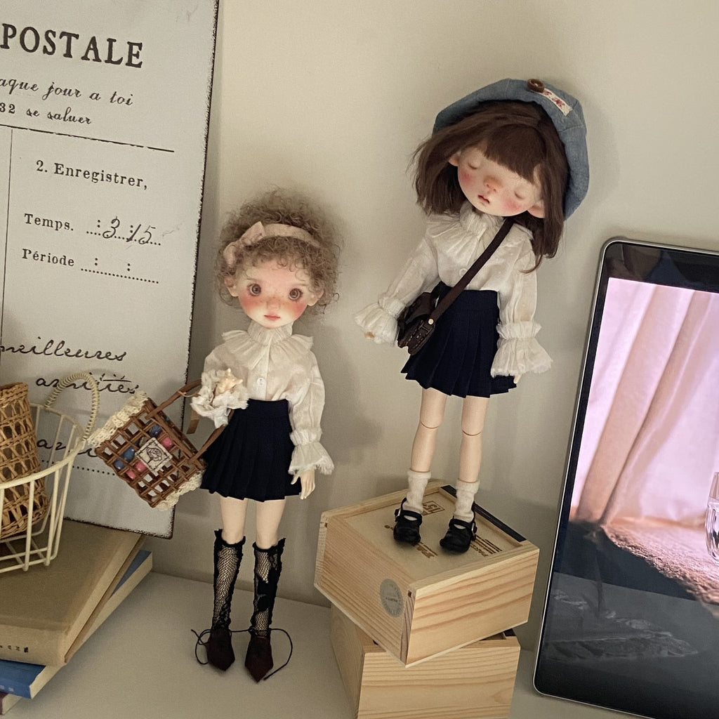 1/6 BJD doll ob22 ob24 For Blythe Doll Long Sleeve Shirt Skirt Stockings Clothes