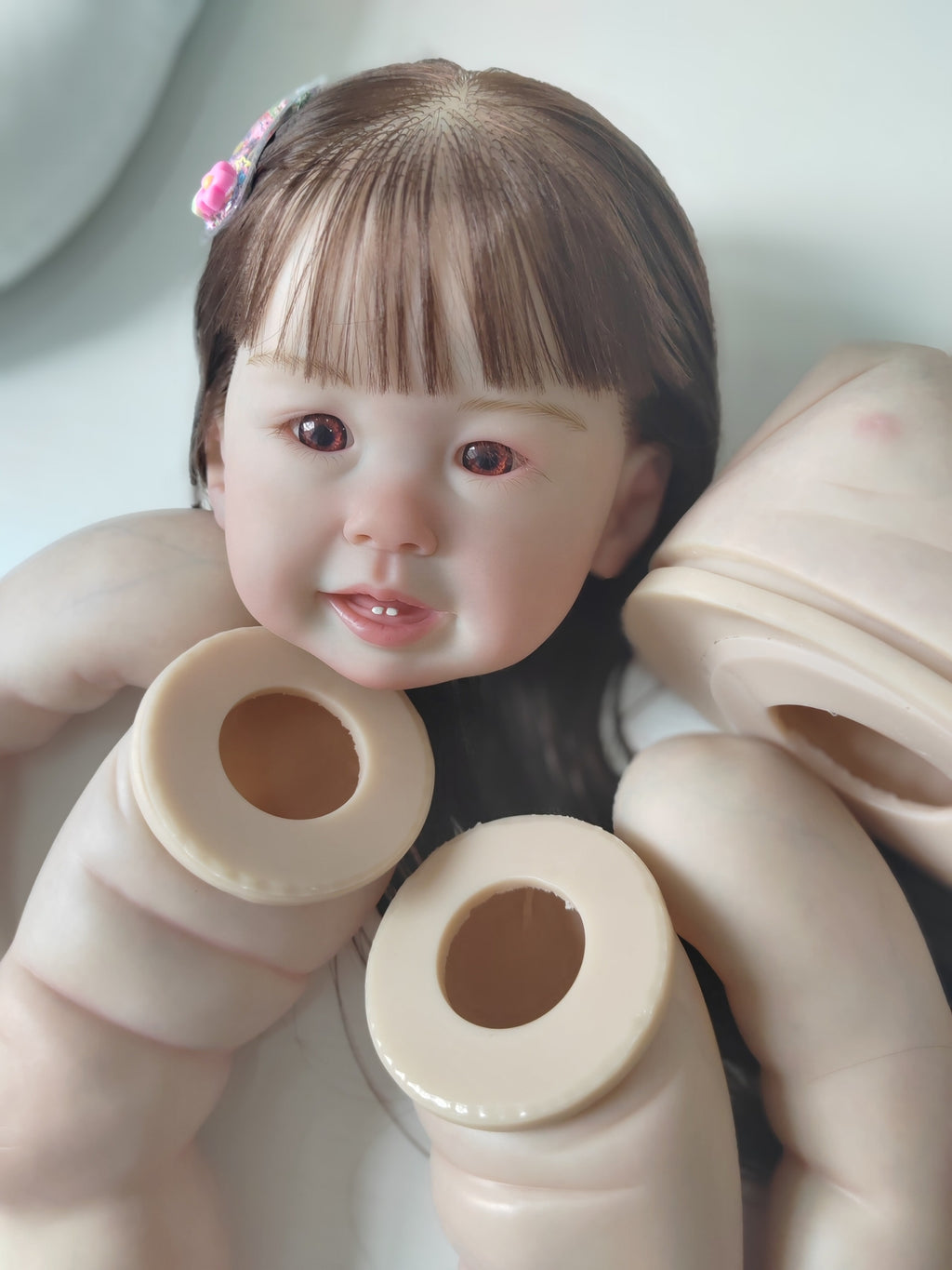 Custom Made Artist Genesis Painted 28" Girl Already Painted Reborn Doll Teegan  Kit Unassembled Toddler Rooted Hair DIY Toy