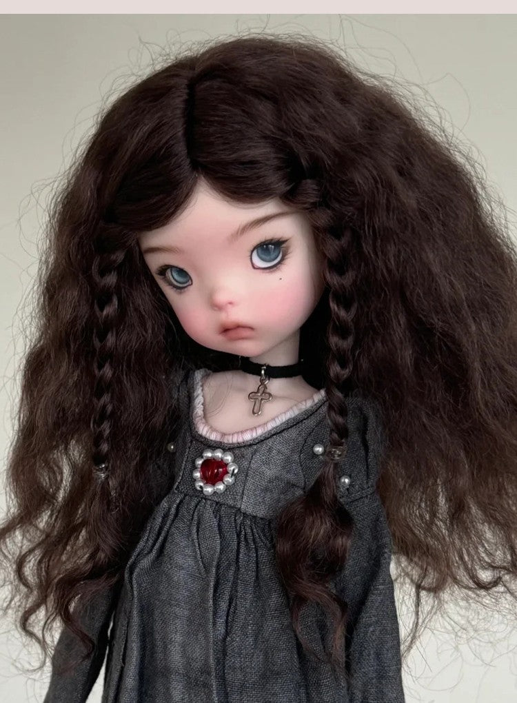 Landoudou 1/6 BJD Doll Resin Joint Bare Doll Eyes Face Makeup Handmade Girl Gift-