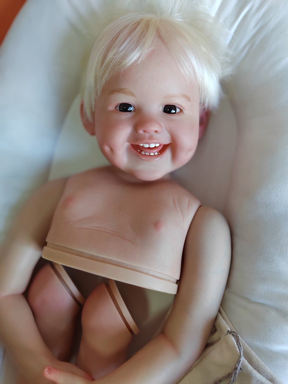 Custom Made Artist Genesis Painted 30“ Painted Reborn Baby Doll Kit Hand-Rooted Hair Toddler Boy Girl DIY Xmas Gift-