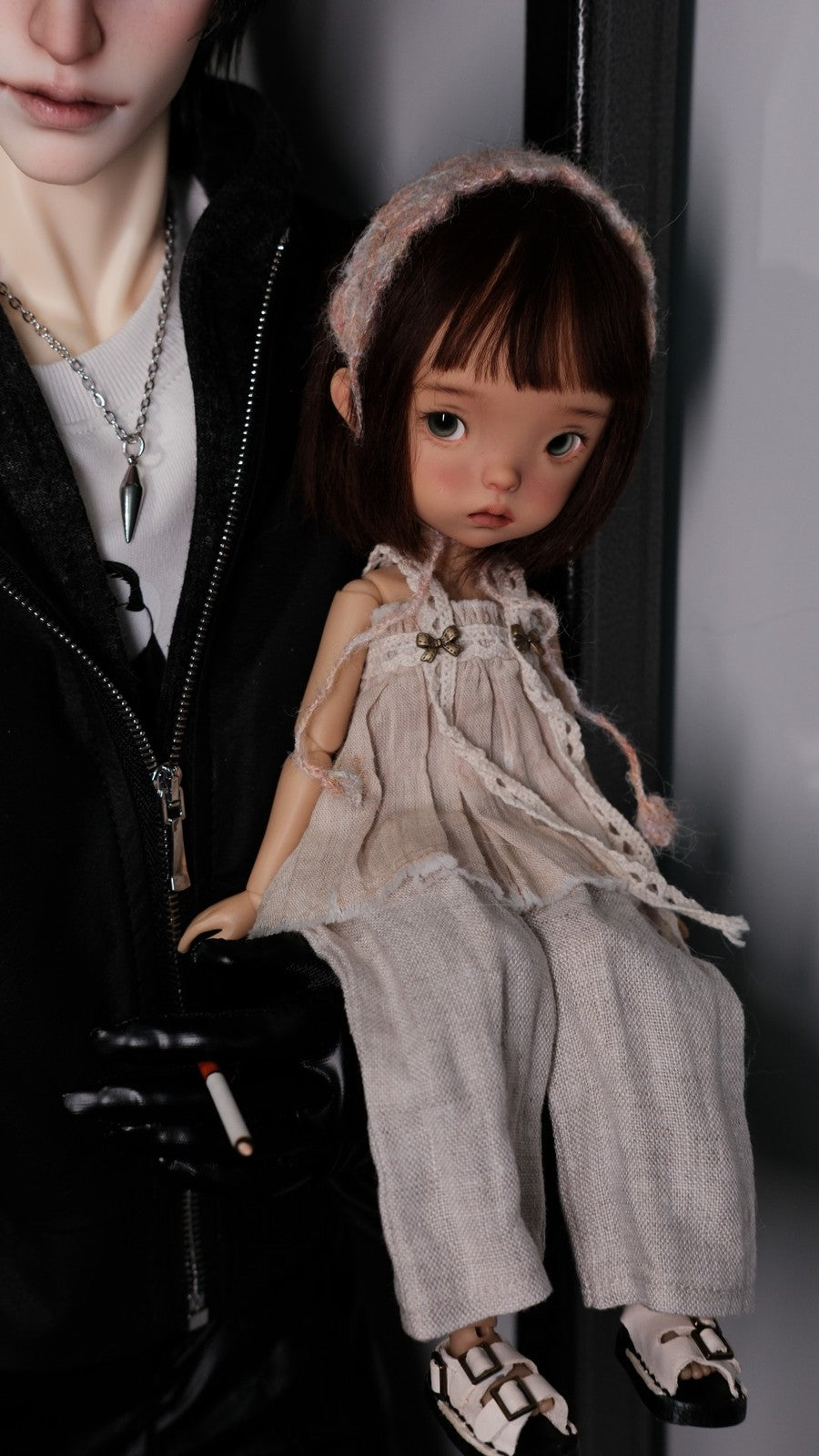 Full Set BJD Doll 1/6 Jointed Face up Eyes Wig Clothes Landoudou Girl Women Gift