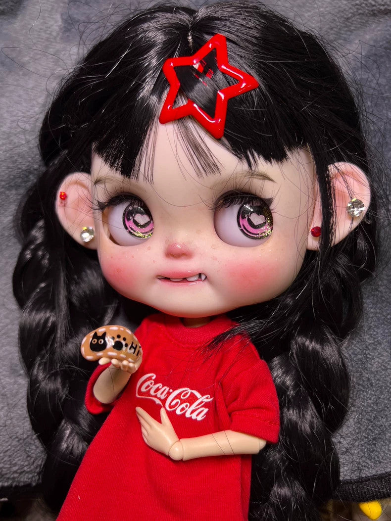 Handmade Custom Blythe Doll With Outfits + Wig Lovely Girl 1/6 Doll BJD Toy Gift