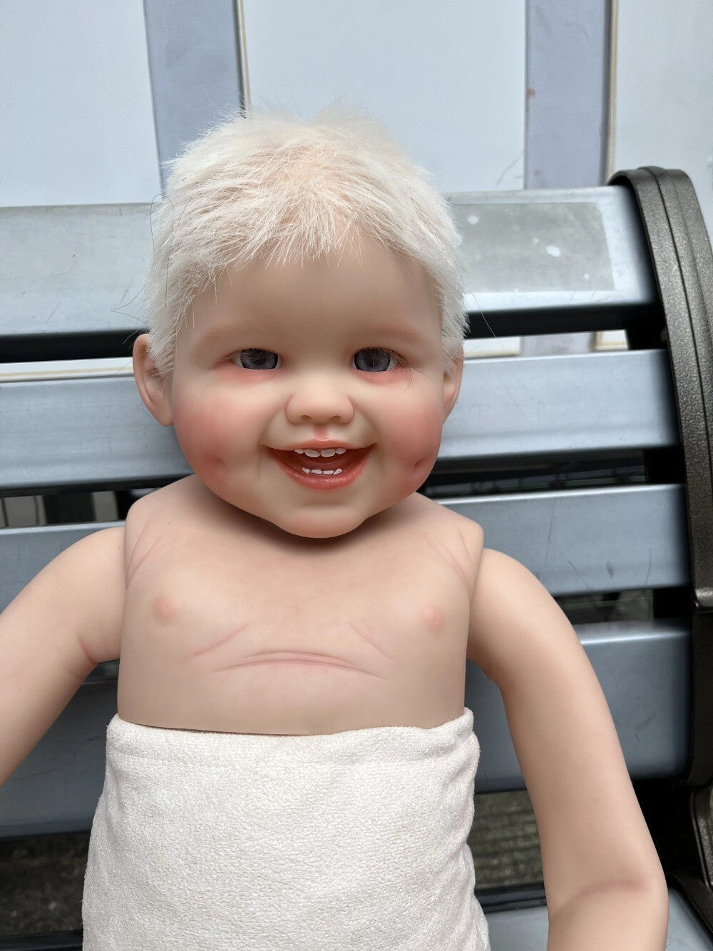 30in Painted Reborn Doll Kit Hand-Rooted Hair Unassembled Toddler Boy Girl Gifts