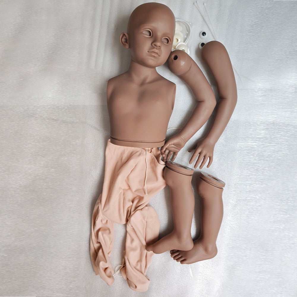 Reborn Doll Kit 46 Inch Black Skin Blank Unpainted  Shakirah Vinyl Mold DIY Kit for Artist-