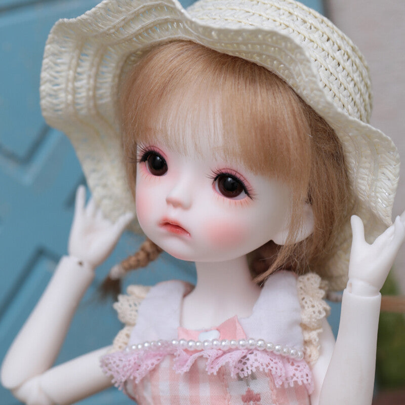 BJD 1/6 SD Dolls Lovely Girl Resin Ball Jointed Body + Eyes + Face Make up Wig