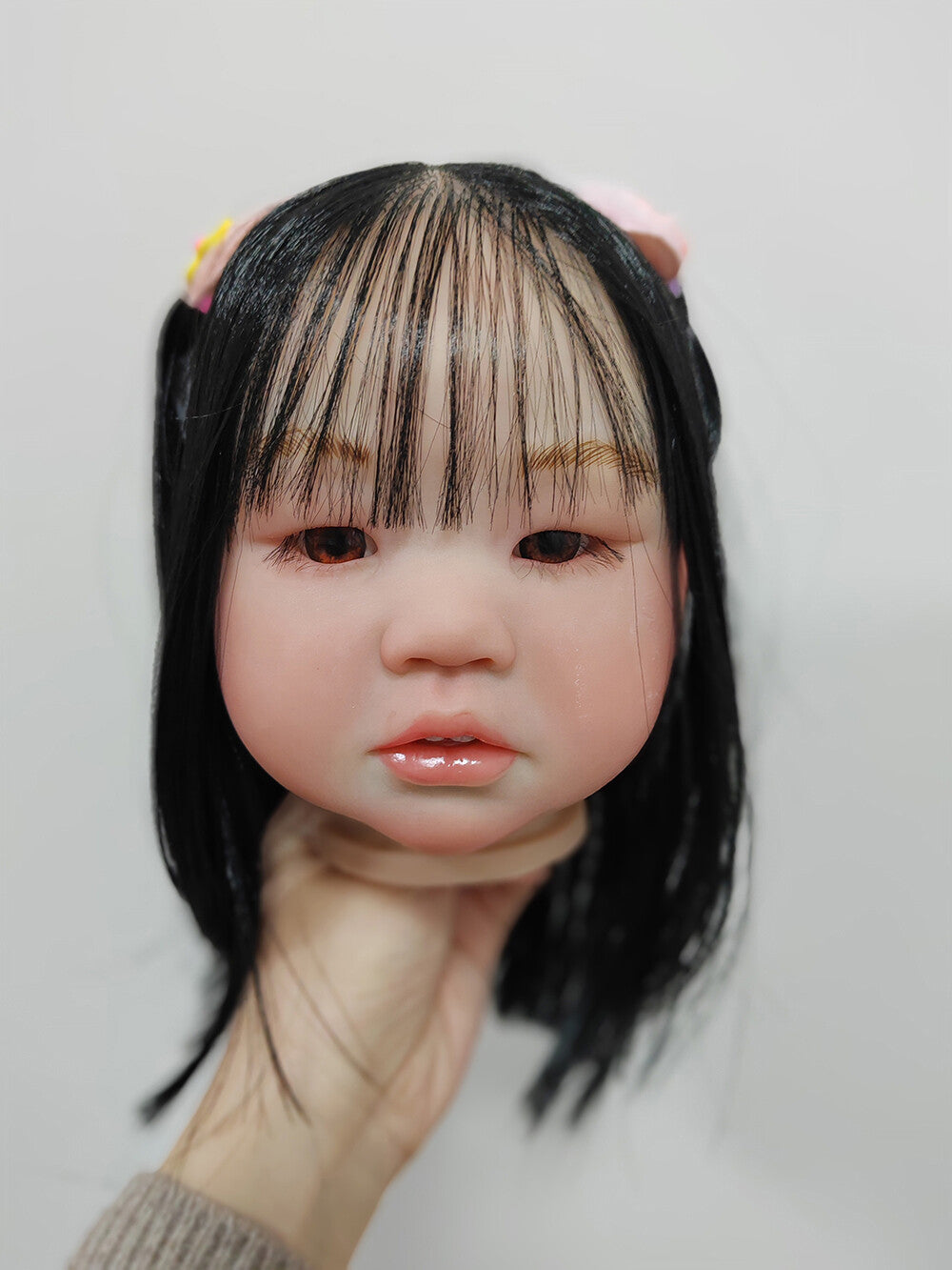 Custom Made Reborn Baby Amaya Unassembled 28in Reborn Doll Kit Asian Girl Toddler Painted Hand-Rooted Hair Toy-