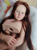 Custom Made 43in Artist Genesis Painted Reborn Doll Kit Toddler Girl Hand-Rooted Hair with Cloth Body Gift
