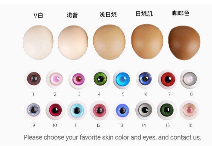 1/6 Handmade Face Makeup Resin Nude Body BJD Doll SD Lovely Girl Female Eyes Toy