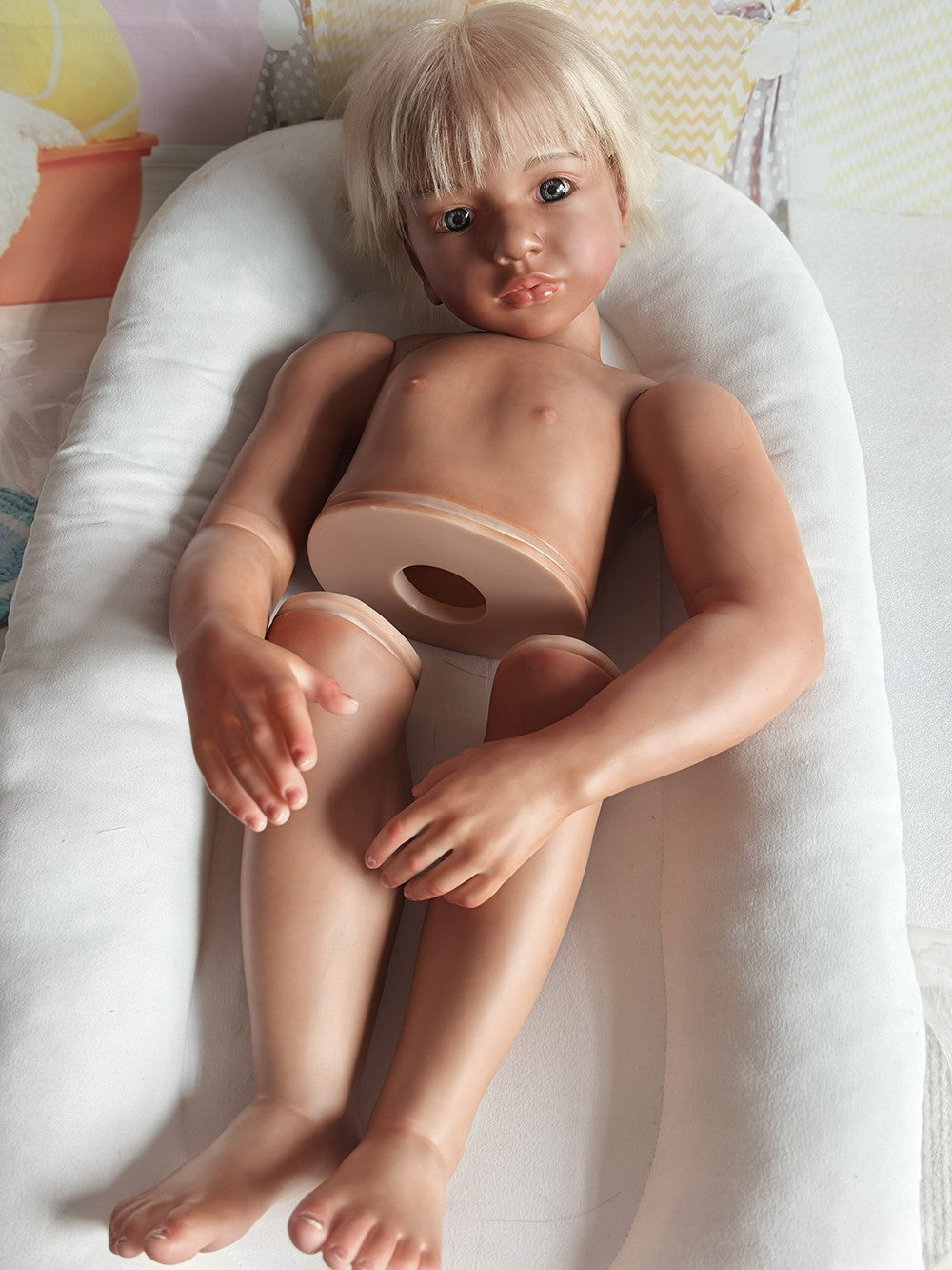 Dark Skin Reborn Doll Kits 40inch Aloenka Painted Kit Toddler Girl Rooted Hair