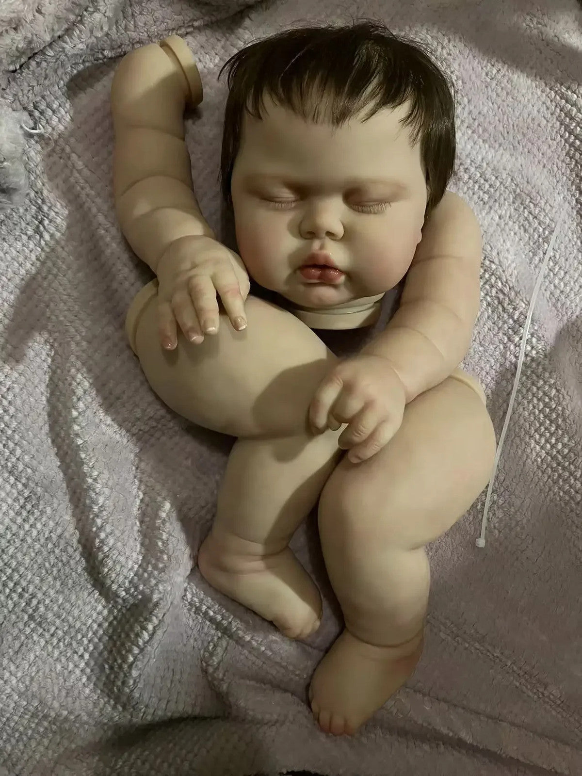 Custom Artist Painted Reborn Baby Pickle 24Inch Reborn Baby Doll Toddler With Hand-Rooted Hair Cloth Body Boy Girl-