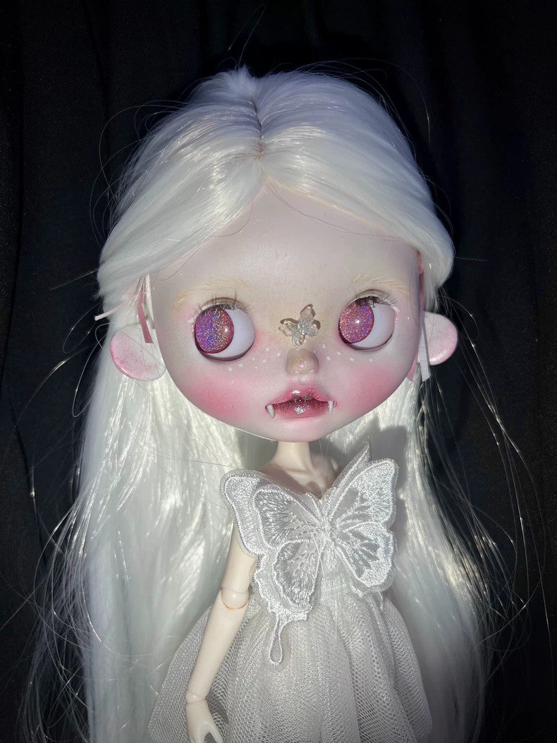Custom Handmade Blythe Dolls With Outfits Wig Eyes Demon Faceup YMY24 BJD Doll