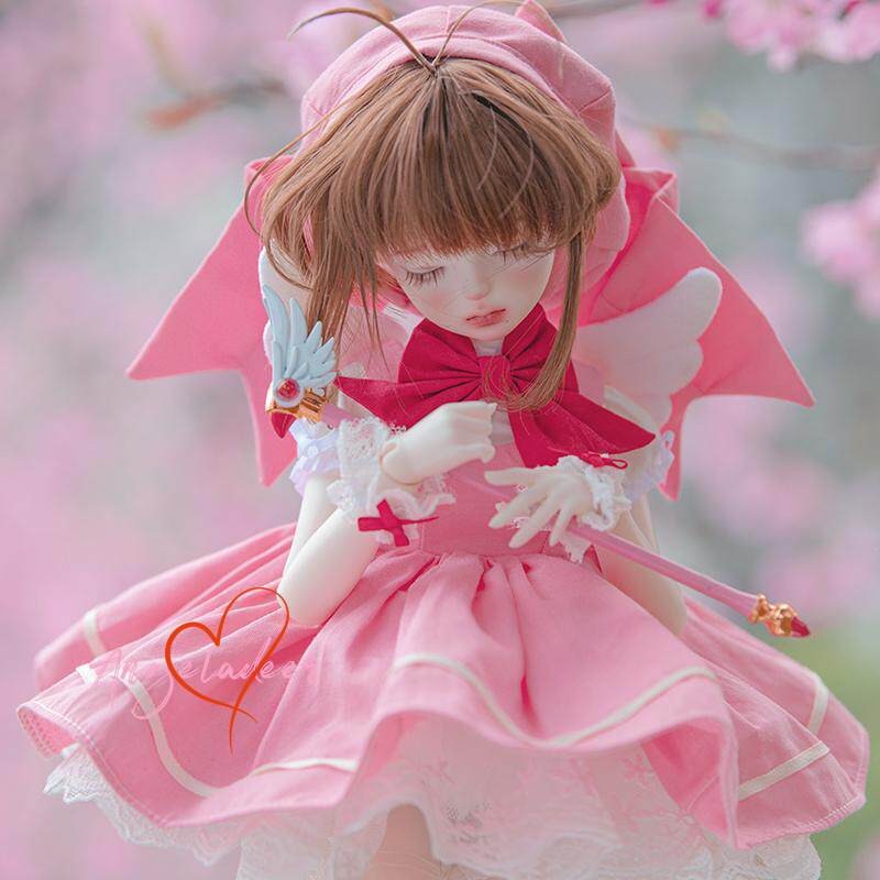 1/4MSD BJD Doll Clothes Magic Girl Battle Dress 6 Pcs Full Set Cosplay Outfit #2-
