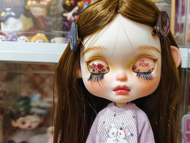 Custom Handmade Blythe Doll Full Set Outfit Wig Hair Girl 1/6 Doll BJD OOAK Gift