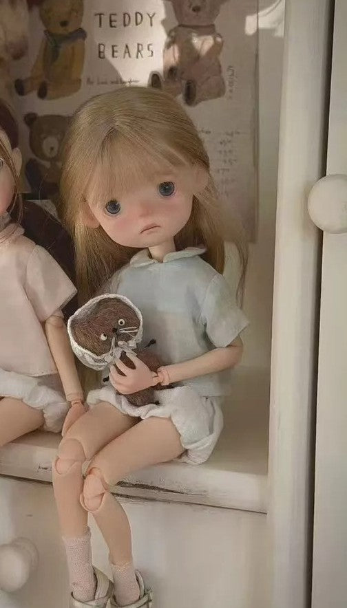 Twins BJD Doll 1/6 Full Set Clothes Wig Face Make UP Landoudou Girl Female Gift