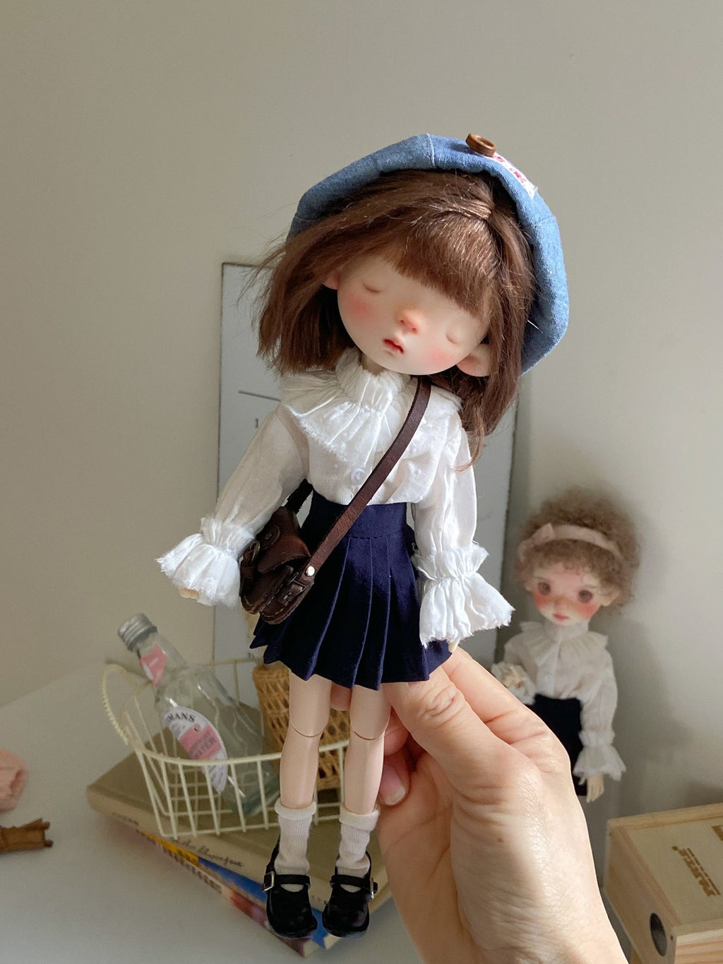 1/6 BJD doll ob22 ob24 For Blythe Doll Long Sleeve Shirt Skirt Stockings Clothes