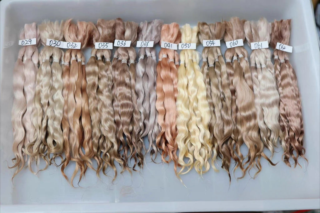1/6 Blythe Wig Soft Mohair BJD Doll SD Hair Long Wavy Curly Wig Handmade DIY Toy