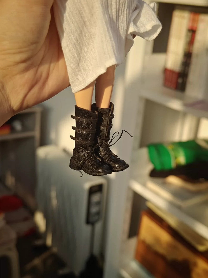 1/6 Blythe BJD Doll Retro Buckle Boots Doll Shoes ob24 ob22 Doll Accessories Toy