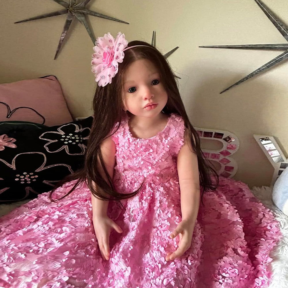Custom Made 40" Reborn Baby Doll  Painted Kit Aloenka Rooted Hair 7-10Days Ship Out
