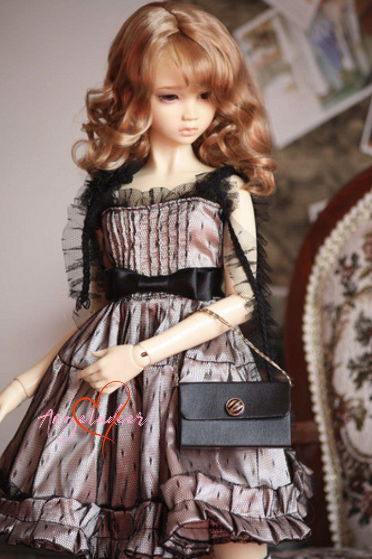 1/4 1/3 SD16 BJD Clothes Doll Outfit Fair Maiden Party Full Dress+Waist Bow AOD-