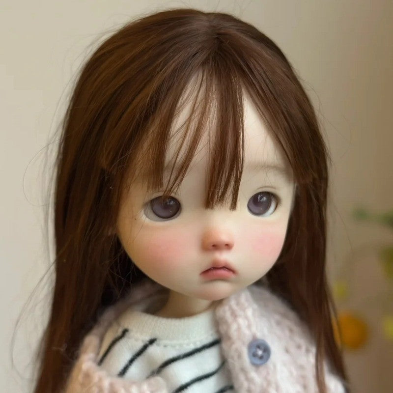 1/6 BJD Doll Lucky Girl Nude joint Resin Body Free Eyes Face Handpainted DIY Toy