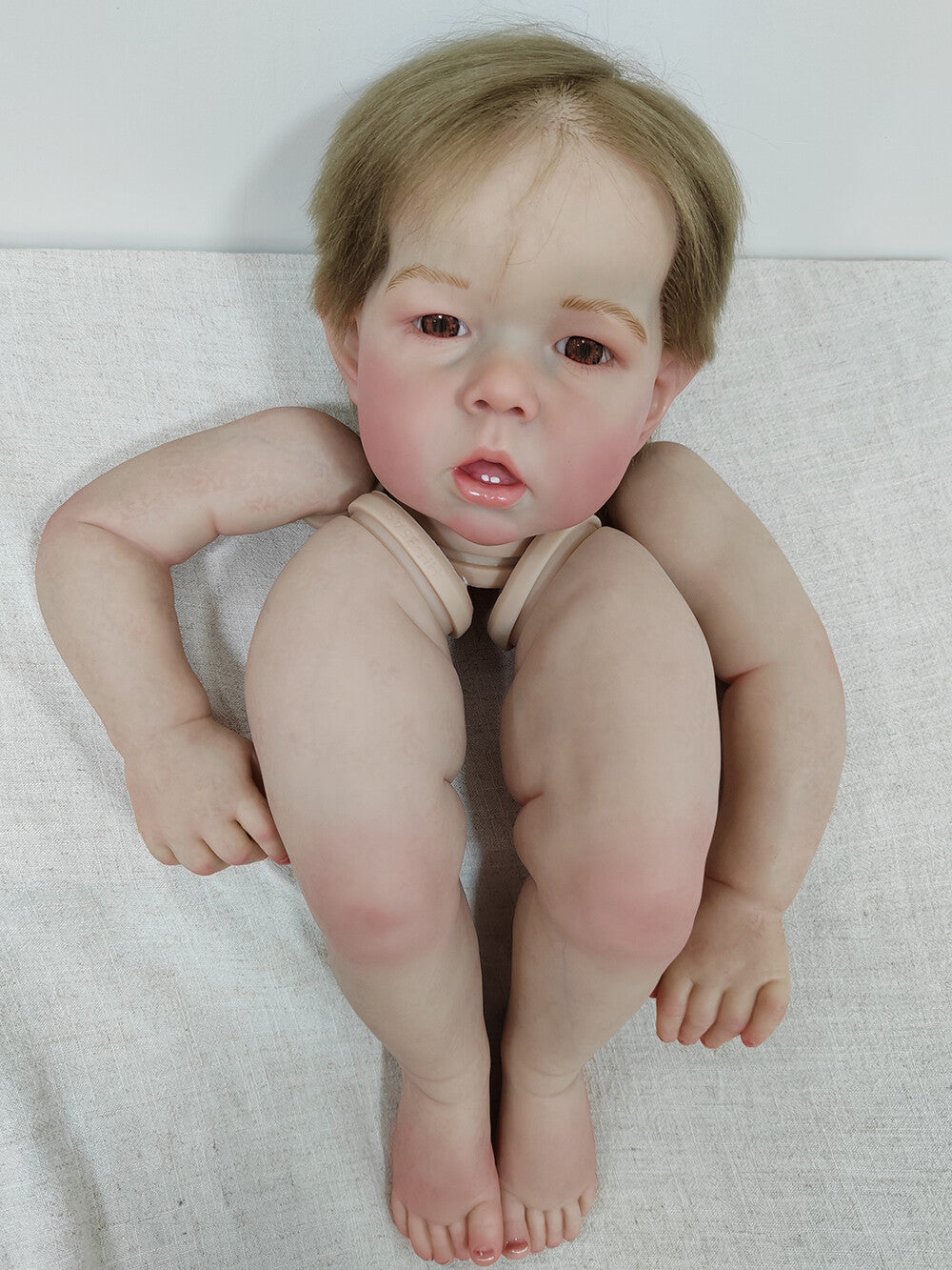 Custom Made Reborn Baby Liam 28in Reborn Doll Painted Kit Boy Toddler Liam Hand-Rooted Mohair Art Collect Toy-