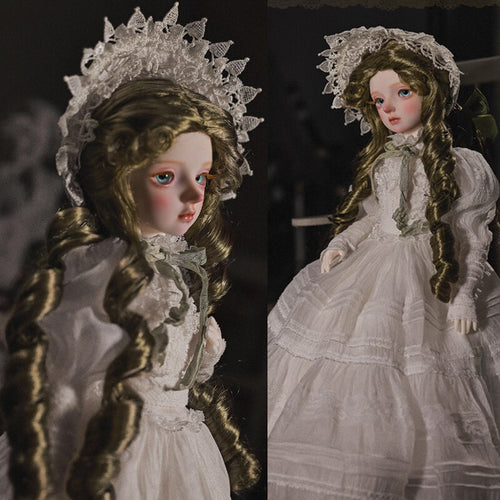 1/4 Full Set BJD Doll Bluesno Dress Hair Face Make Up Eyes Princess Girl Gifts