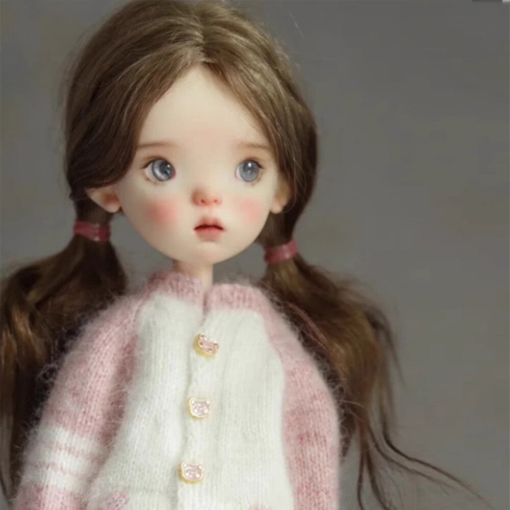 1/6 BJD Doll Special Blue Bean Cute Little Cloth Joint Resin Girl Handmade Gifts-