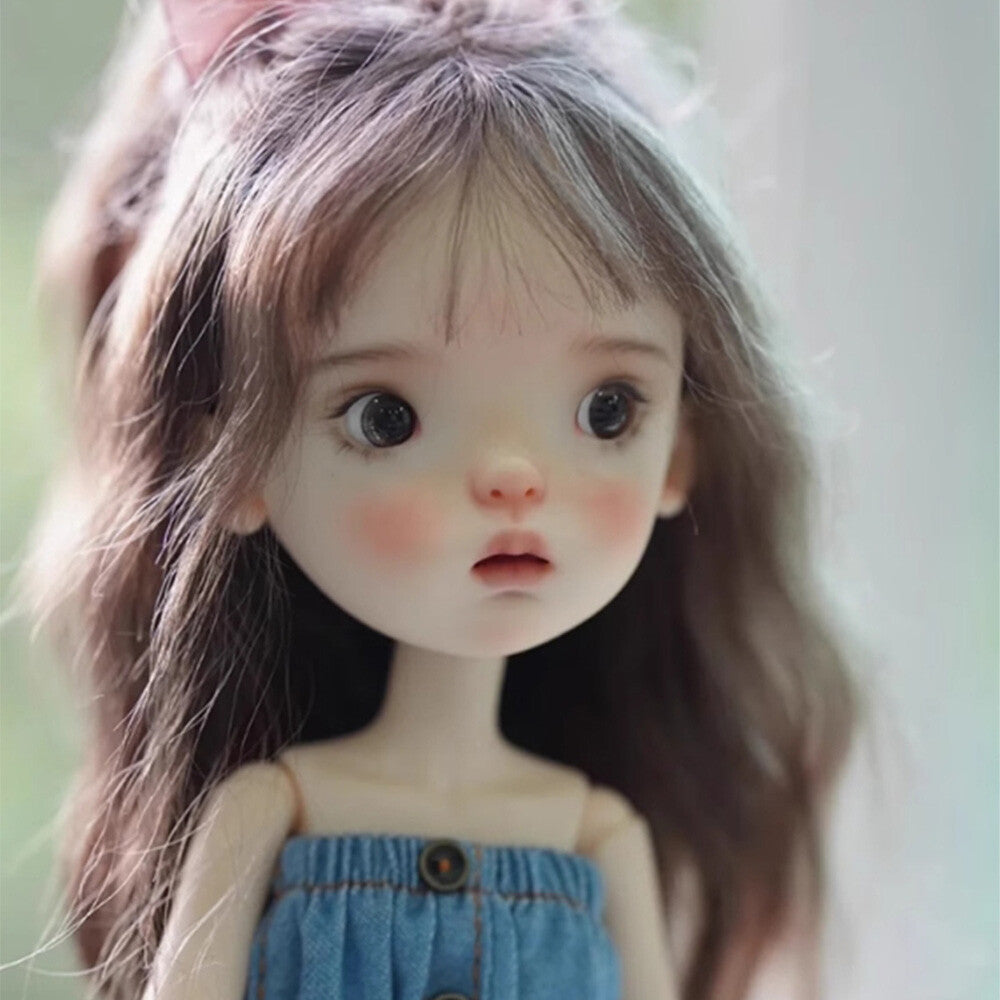 1/6 BJD Doll Special Blue Bean Cute Little Cloth Joint Resin Girl Handmade Gifts-