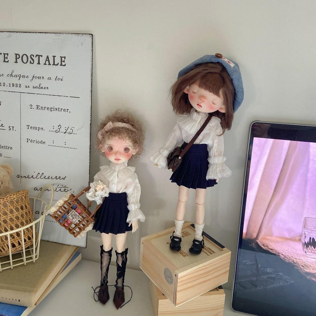 1/6 BJD doll ob22 ob24 For Blythe Doll Long Sleeve Shirt Skirt Stockings Clothes