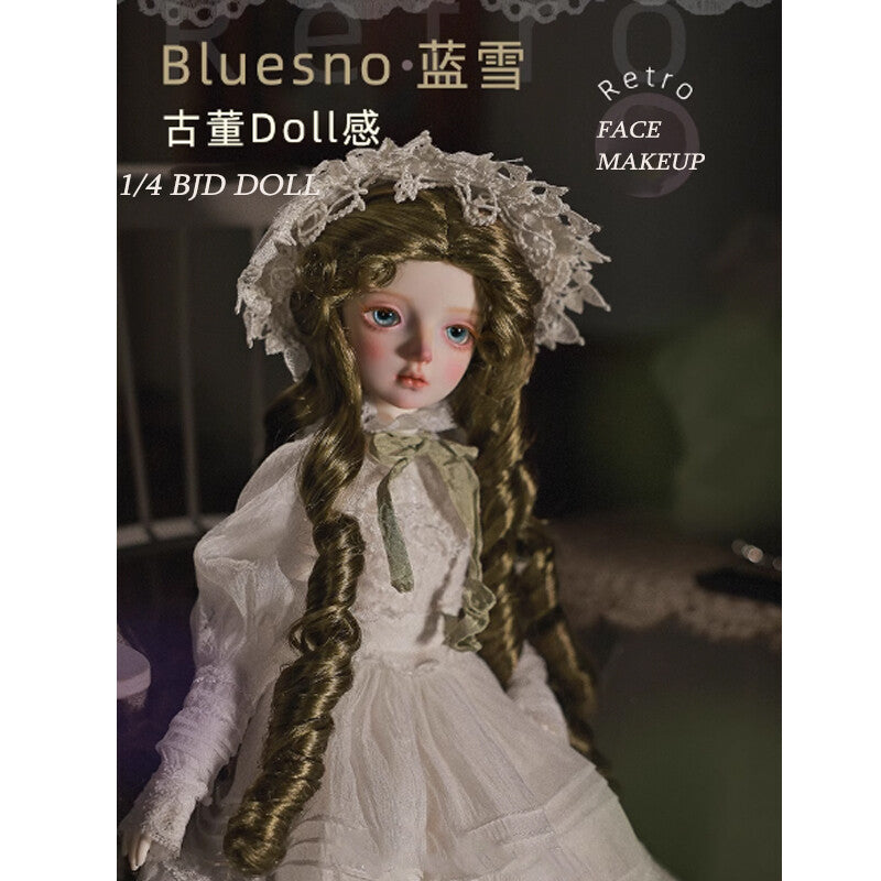 1/4 Full Set BJD Doll Bluesno Dress Hair Face Make Up Eyes Princess Girl Gifts