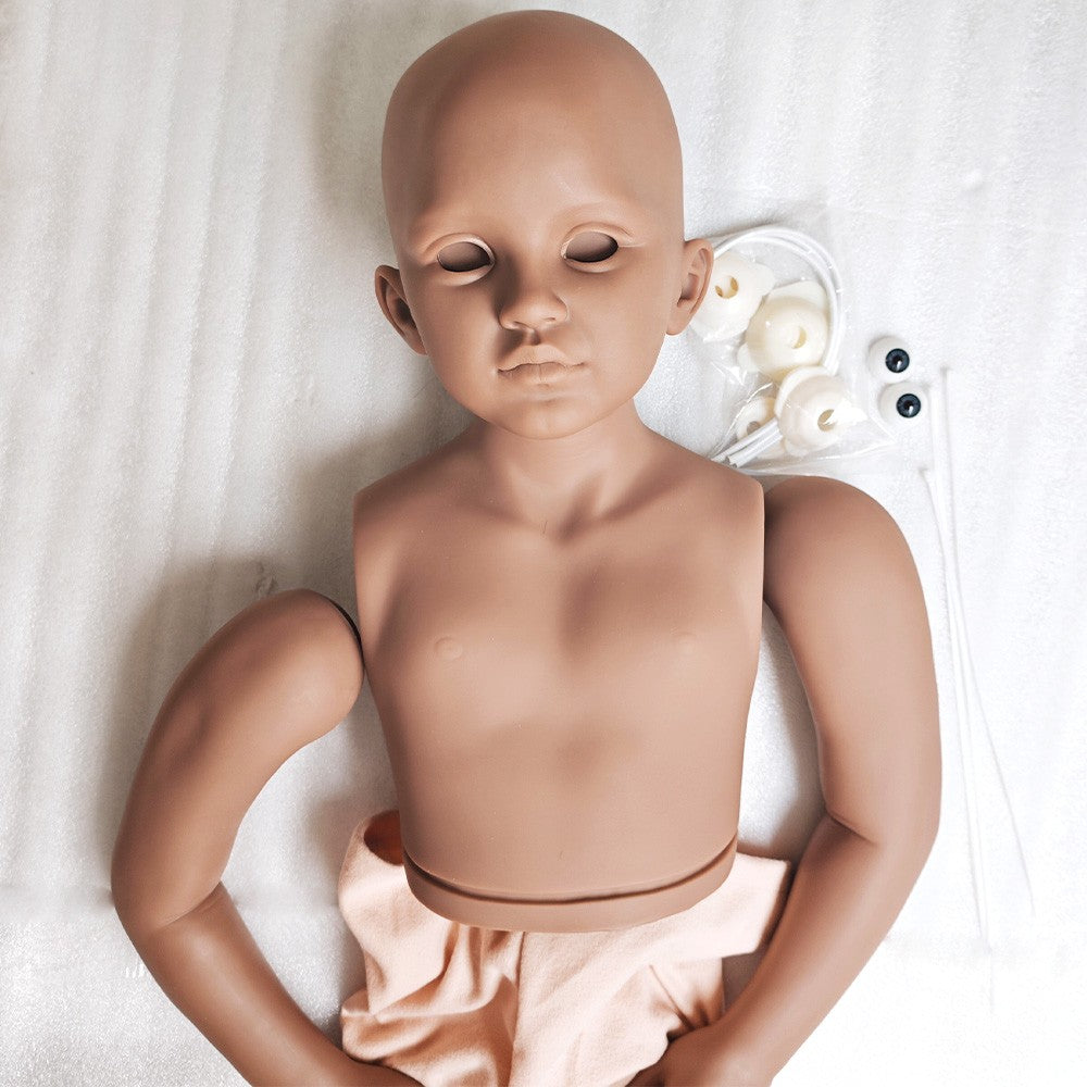Reborn Doll Kit 46 Inch Black Skin Blank Unpainted  Shakirah Vinyl Mold DIY Kit for Artist-