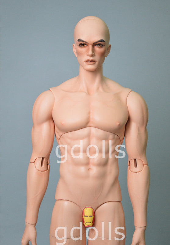 1/3 Bjd Doll Big Male Boy Dolls Man Free Eyes with Face Make Up Tan Skin Gift