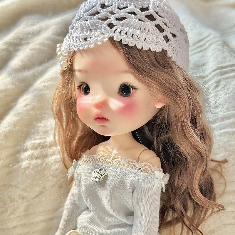 1/6 BJD Doll Resin Ball Jointed Nude Body Girl Handpainted Face Makeup Eyes Toys