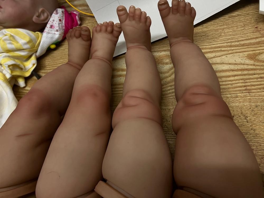 Custom Made Artist Genesis Painted 26in Painted Reborn Baby Pippa Doll Kits Dark Skin Girl Toddler Pippa Rooted Hair Toys-
