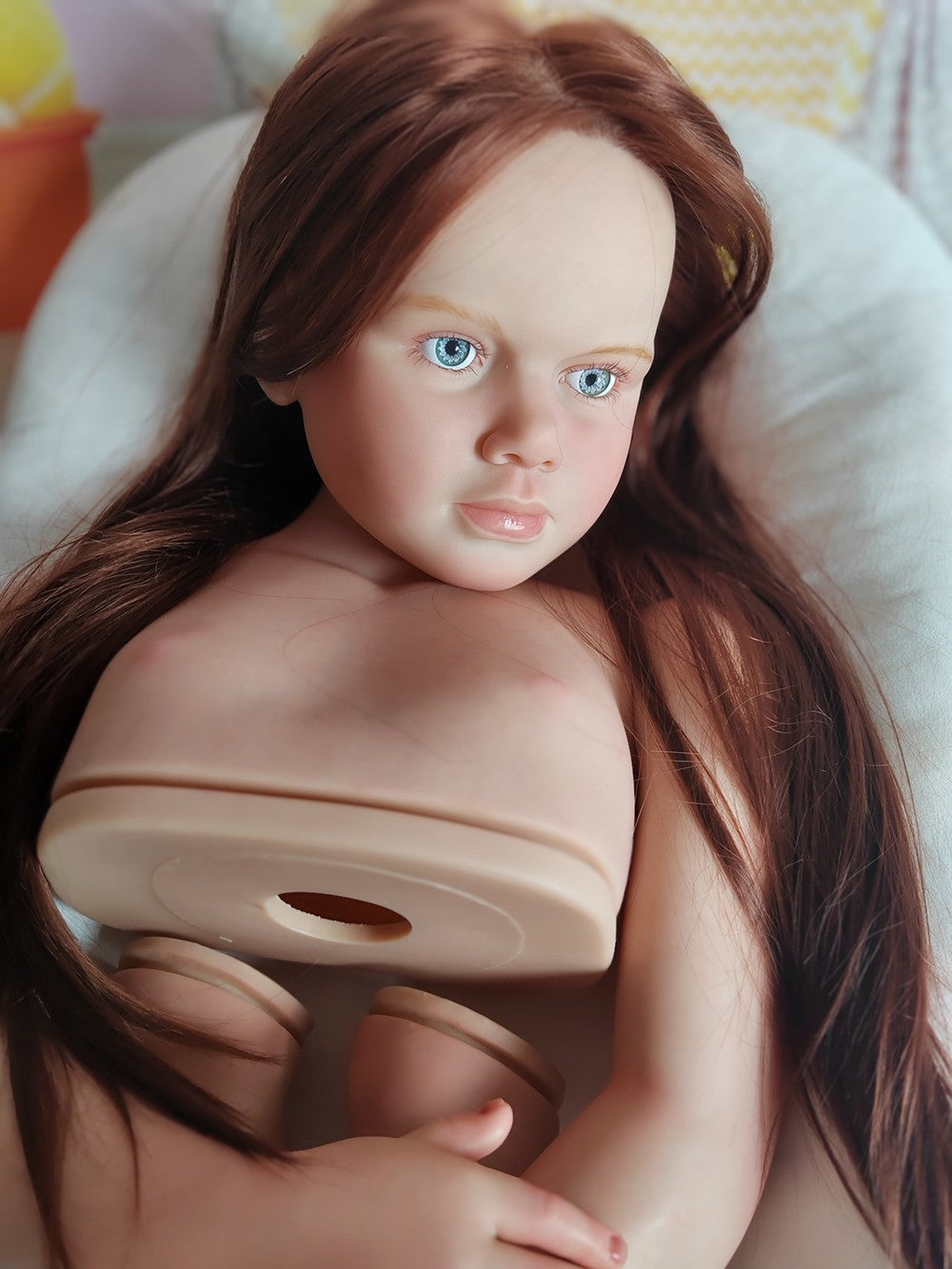 Custom Made 43in Artist Genesis Painted Reborn Doll Kit Toddler Girl Hand-Rooted Hair with Cloth Body Gift