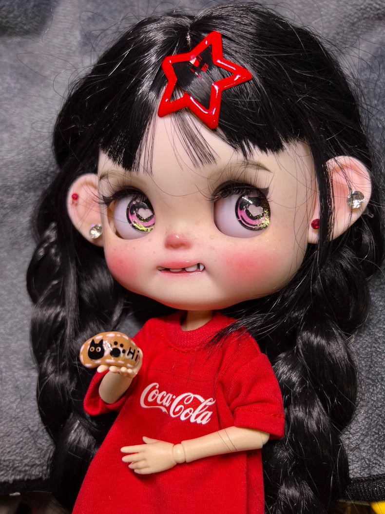 Handmade Custom Blythe Doll With Outfits + Wig Lovely Girl 1/6 Doll BJD Toy Gift